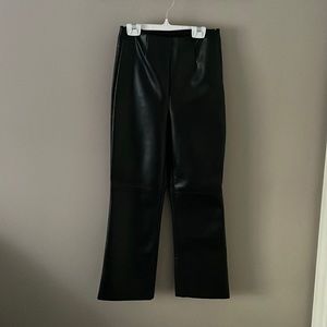 Aritzia Wilfred Flare Leather Pants